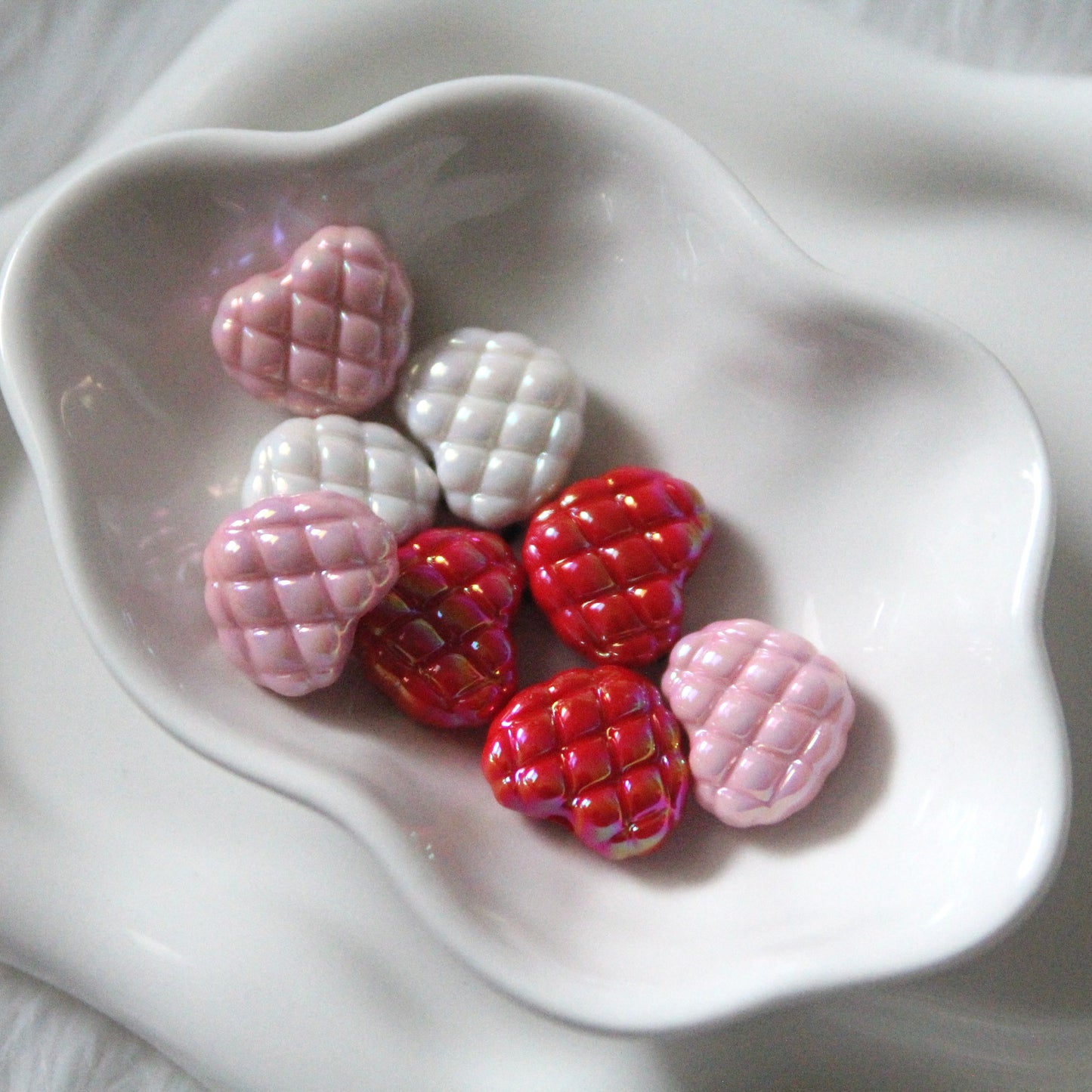 Tufted Heart Beads
