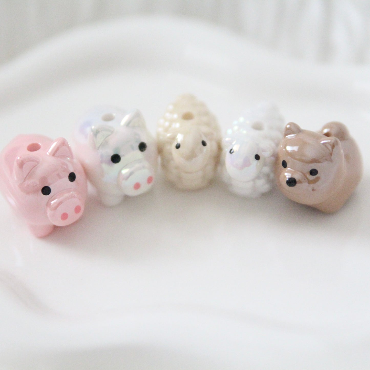 5pcs Cute animal beads