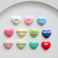 Heart MATTE Shoe Charms Pastel Bright | SOFT TOUCH